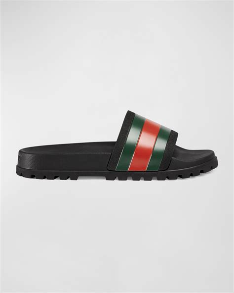 gucci trek slide|Gucci Men's Pursuit Trek Web Slide Sandals .